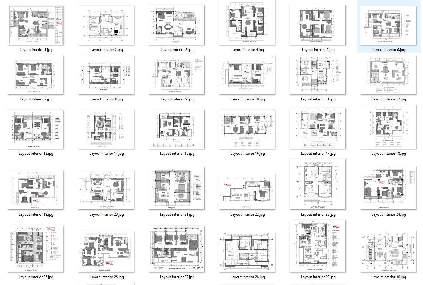 Tổng Hợp 35 Mặt Bằng Nội Thất Chung Cư Mẫu